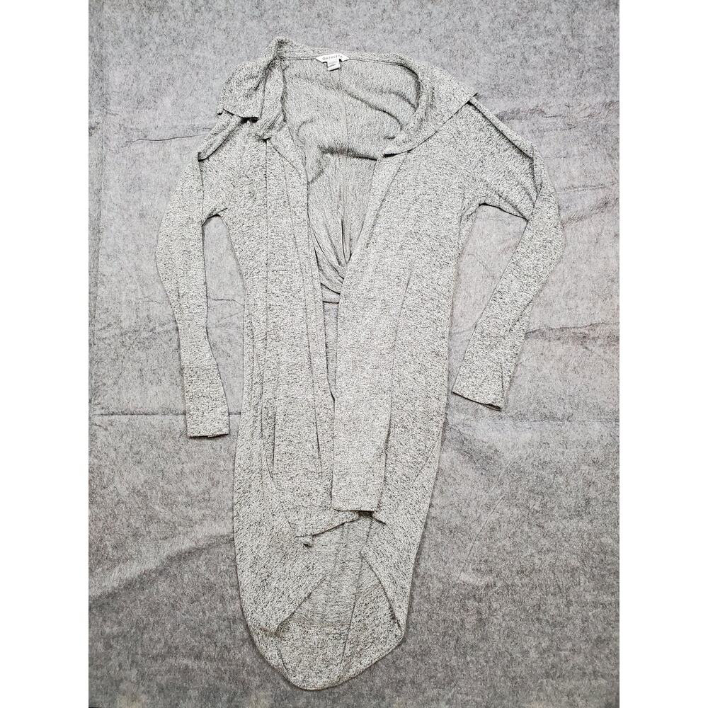 Athleta Sweater Womens Medium Cardigan Open Front‎ Long Hooded Flowy Athleisure